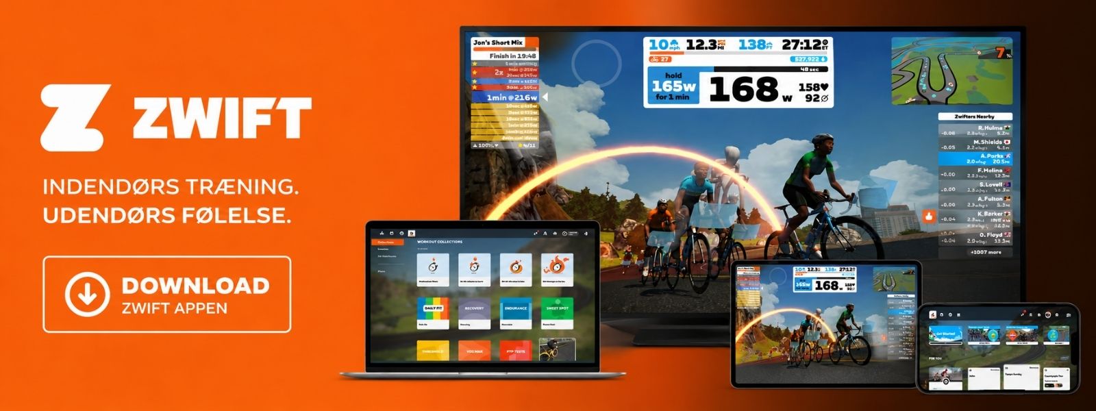 Download Zwift til mobil, tablet eller computer